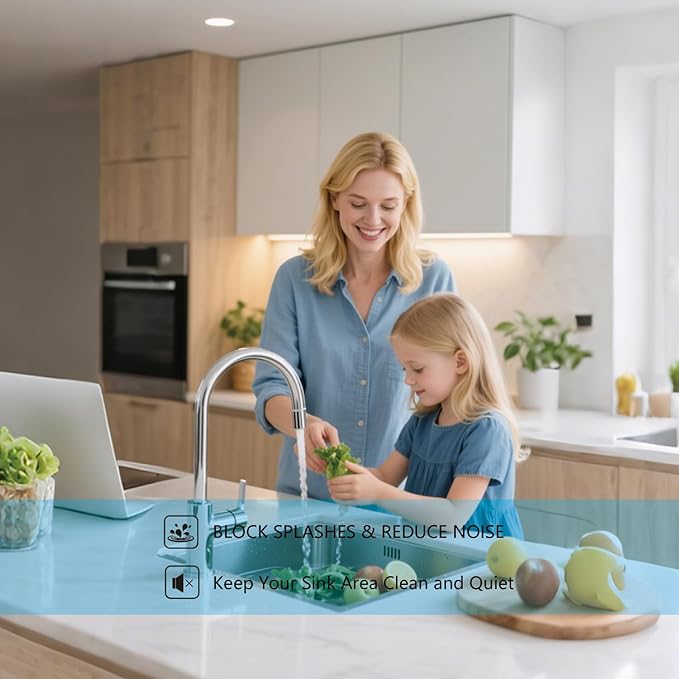 Garbage Disposal Splash Guard 3 3/8" - 2 Pack Universal Sink Baffle for InSinkErator Evolution & Most 3-Bolt Models, Heavy-Duty FDA Silicone with Noise Reducing Petal Design