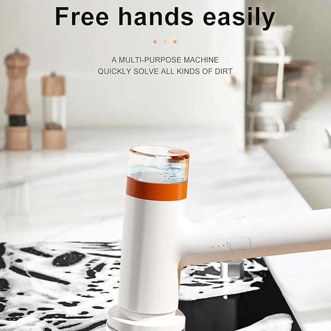 Multipurpose Electric Scrubbers 5 Interchangeable Brushes Head Cordless Rechargeable for Kitchen Bathroom Floor Grout Maintenance Multifunctional Electric Scrubbers for Home