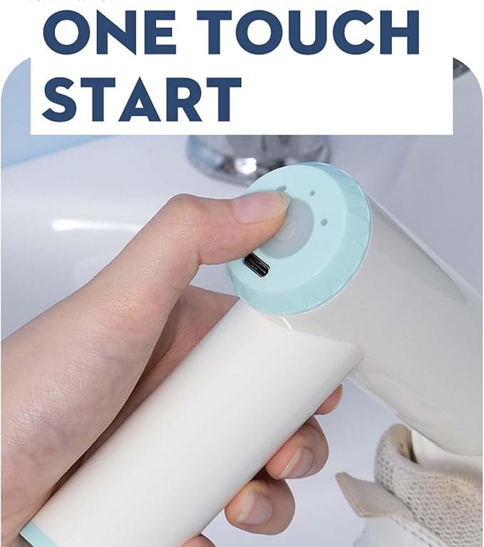 USB Rechargeable Electric Cleaning Brush, 6 Brush Heads Waterproof Scrubber with Silicone Bristles, Multipurpose Automatic Cleaner