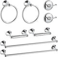 8 Piece Bathroom Accessory Set(Adjustable Towel Bar, Towel Ring, Toilet Paper Holder,Towel Hook), Wall Mounted Bathroom Hardware Accessories Set,Chrome