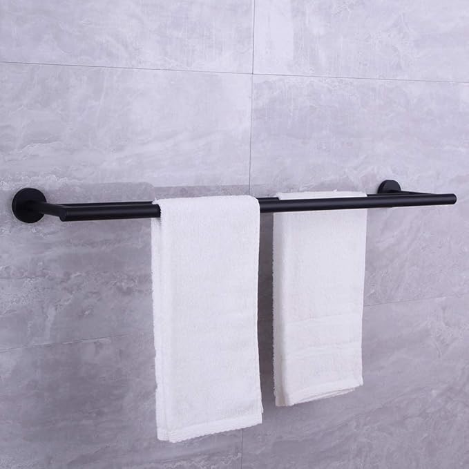 36-Inch Matte Black Double Bath Towel Bar SUS 304 Stainless Steel Towel Rack Holder for Bathroom Wall Mount