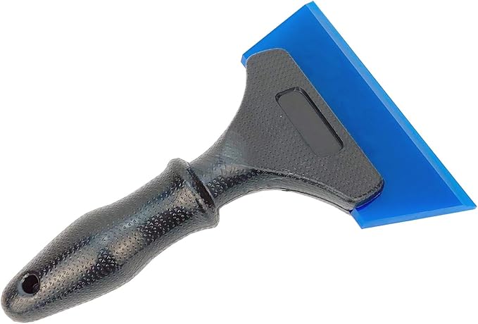Heavy Duty Car Windshield Squeegee Rubber Shower Squeegee Water Blade Ice Scraper Rubber Squeegee Glass Wiper with Non-Slip Handle for Bathroom Cleaning, Window Tinting, 8Inch
