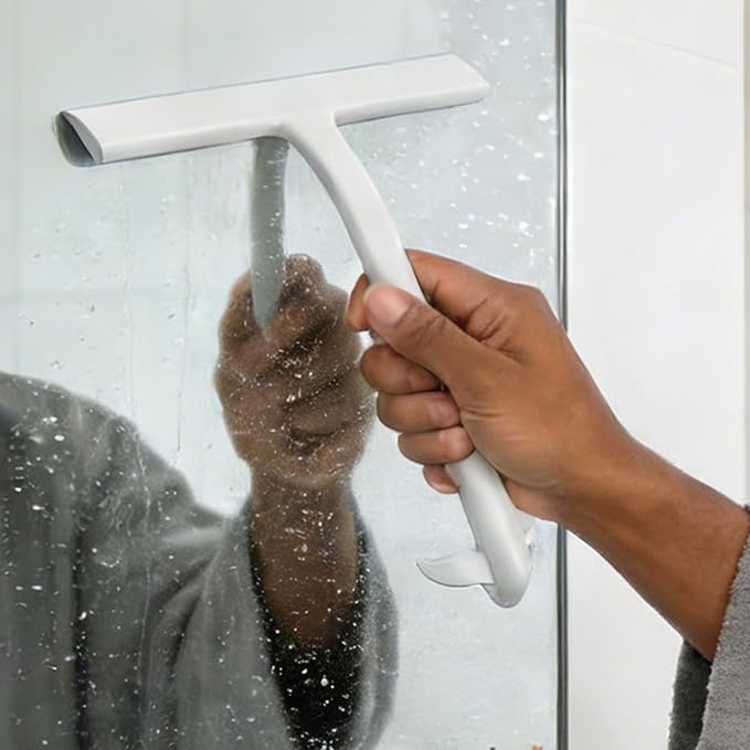 Household Window Mirror Squeegee - All Purpose Swiper, 1 Rubber Edge Glider for Wet Walls, Non Slip Water Remover for Polished Stone, Utility Gear, Deicing Wand for Windscreens and Ledges