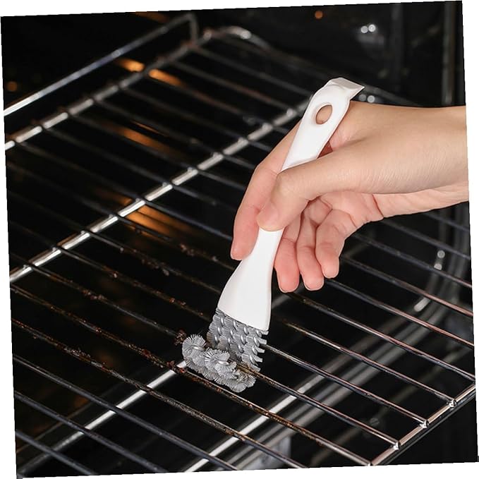 NOLITOY 2pcs Kitchen Cleaning Brush Set U-Shaped Angled Grout Cleaner Grip Brushes for Hard-to-Reach Corners and Stove Grime Removal Handheld Soft Cleaning Tools for Home