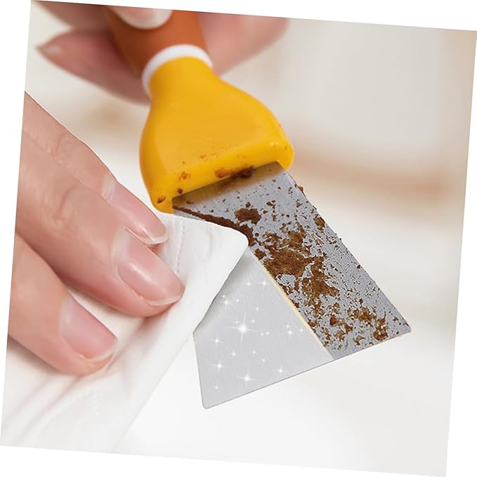 Unomor Multifunctional Cleaning Brush and Rust Removing Tool Double-Ended Shovel Design for Kitchen Bathtub Sink and Corner Grout High-Density Bristles for Scrubbing Easy to Use