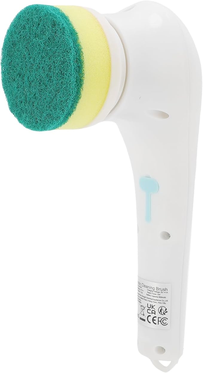 Electric Spin Scrubber Cordless Cleaning Brush Scrubber with 5 Brush Heads for Bathroom Sink Window, Long Handled Handheld Kitchen Cleaning and Dishwashing Tool