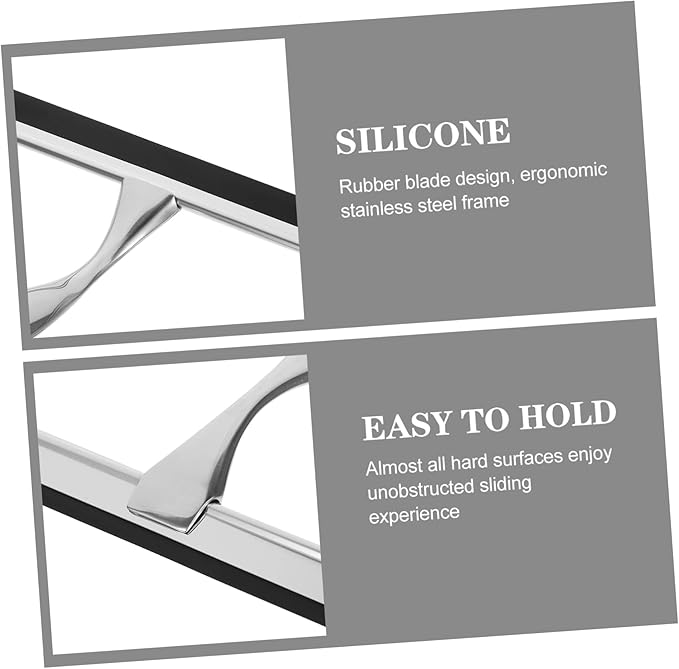 10-Inch Stainless Steel Window Squeegee Adhesive Hooks Shower Glass Cleaner for Bathroom and Kitchen Easy to Use Squeegee Tool for Streak-Free Cleaning