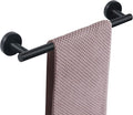 NearMoon Bath Towel Bar, Thicken Stainless Steel Shower Towel Rack Holder Wall Mounted for Bathroom, 16-lnch Overall Length-13-lnch Usable Hanging Space (2 Pack, Matte Black)