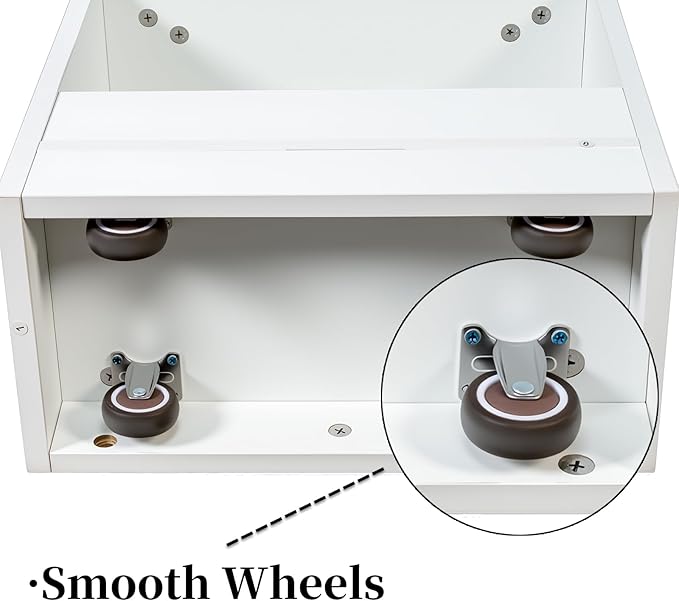 JOYSOURCE Tall Narrow Pull-Out Storage Shelf with Wheels 7-Tier Slim Rolling Storage Spice Rack Next to Fridge Utility Cart Single-Sided for Small Spaces, Kitchen, Laundry Room, Bathroom White