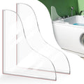 2 Pcs Shower Splash Guard kit, Easy to Install with Self-Adhesive, Large Shower Blocker for Bathtub, Kitchen Sink