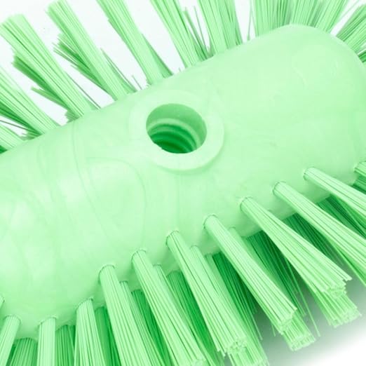 SPARTA Tank and Kettle Scrub Brush Heavy-Duty Tile Brush, Color-Coded and Handle Compatible (Sold Separately) for Optimal Access In Spacious Containers, Plastic, 5.5 X 9.5 Inches, Lime