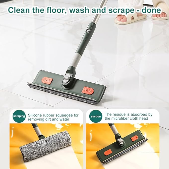 10Ft Window Squeegee with Extension Pole, 2 in 1 Window Washing Equipment with Gloves, Extendable Shower Glass Cleaner Tool for Home, Shower Glass, Car, RV
