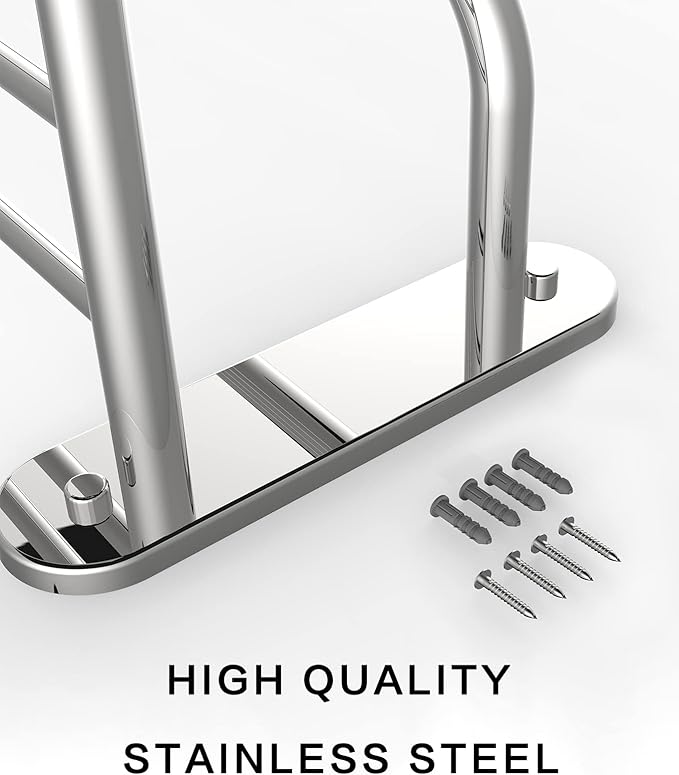 18 Inch Bathroom Towel Rack Towel Bar Towel Shelf Chrome Stainless Steel and Zinc Alloy Wall Mount 1pc for House Lavatory and Hotel
