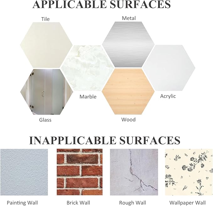 VIS'V Adhesive Hooks, Small Metal Shower Wall Stick on Hooks, Waterproof, 2 Extra Adhesive Strips, Round, Silver, 4 Pcs