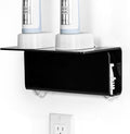 OAPRIRE Electric Toothbrush Holder Wall Mounted, Acrylic Electric Toothbrush Holder for Bathroom Come with Cable Organizer, Saving Space and Convenient Charging - Black