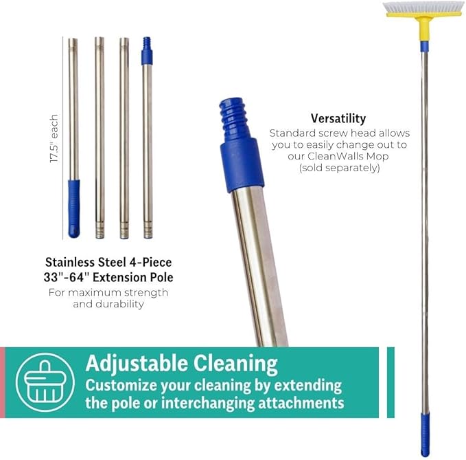 CHOMP! Grout Cleaner Bundle, Includes Long Handle Stand Up Brush, Refreshes Grout and Removes Stains on Tile Floors and Bathroom Walls & Kitchens (5 Pack Set)