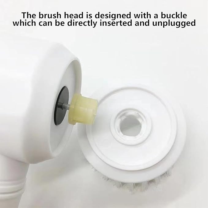 Electric Spin Scrubber, Electric Cleaning Brush with 360° Rotatable Brush Head, USB Rechargeable, Cordless Spin 5 Replaceable Brush Heads for Kitchen Bathroom