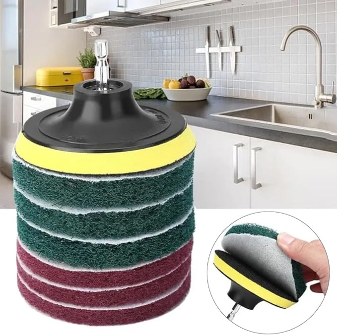 Cleaning Brush Kit Electric Cleaning Brush Tool for Car Tile Bathroom Brush Bathroom Kitchen Plastic Scrubber Brushes