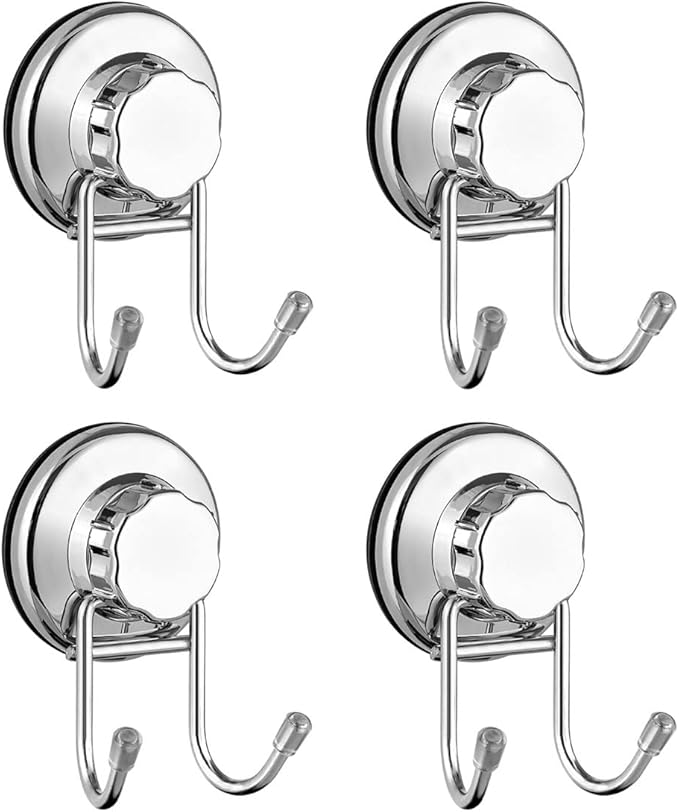 SANNO Suction Cups Replacement for Shower Caddy Sope Dish Double Hooks- Set of 4 Suction Cups