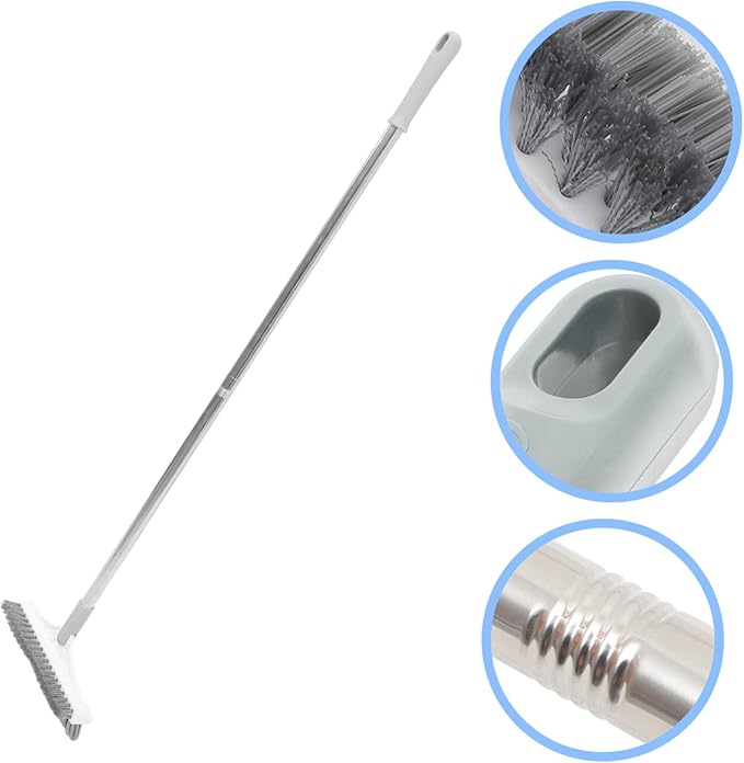 Bathroom Floor Cleaning Brush Tile Scrubber Long Handle Grout Cleaner Dust Mop