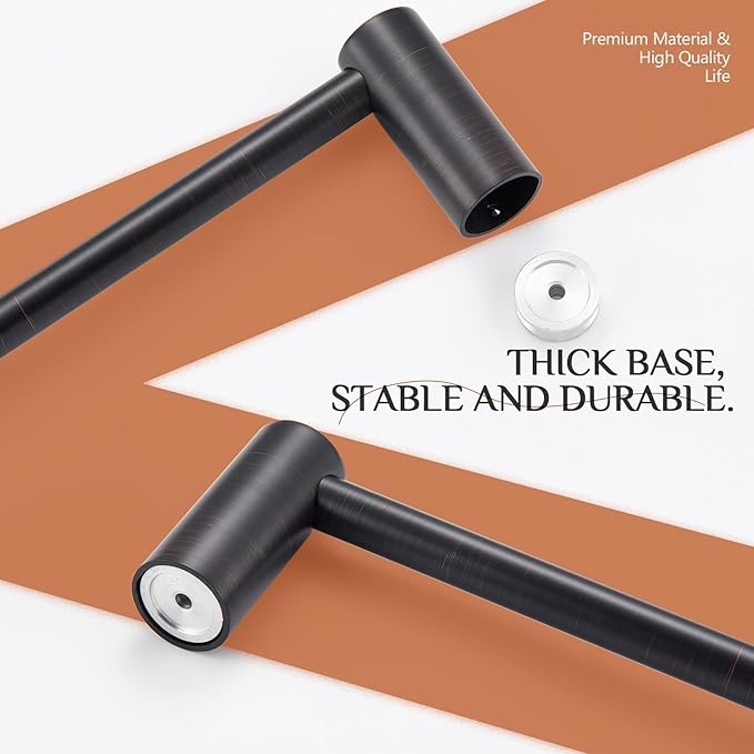 KOKOSIRI Towel Bar Oil Rubbed Bronze 32'' Bath Towel Rack Holders Single Rail for Bathroom Wall Mounted Stainless Steel Bathroom Hardware, B4007ORB-L32