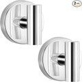 Heavy Duty Reusable Suction Cup Hooks for Shower - No Drill Bathroom/Glass/Mirror/Tiles & Metal Surfaces,and Smooth Non-Porous Surfaces for Towels, Robes, Loofahs (2, Chrome Polished)