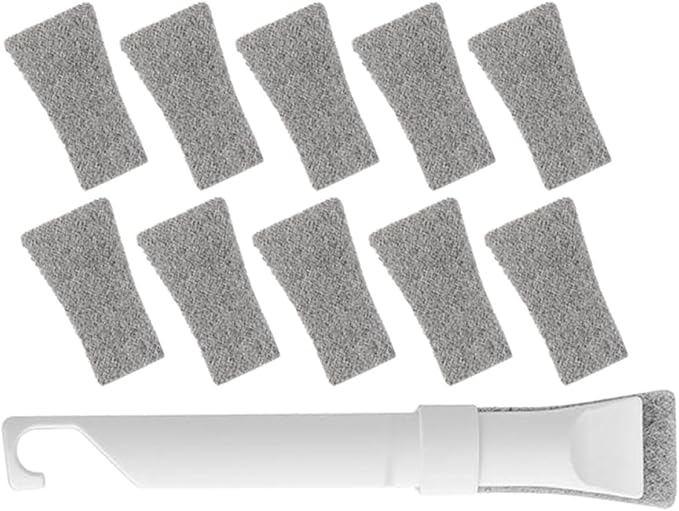 Multifunctional Crevice Cleaning Brush and Scraper Set, Household Kitchen and Bathroom Gap Cleaning Pads (10 Pieces), Sturdy Scrubbing Tool for Tile Grout, Window Tracks, and Sink