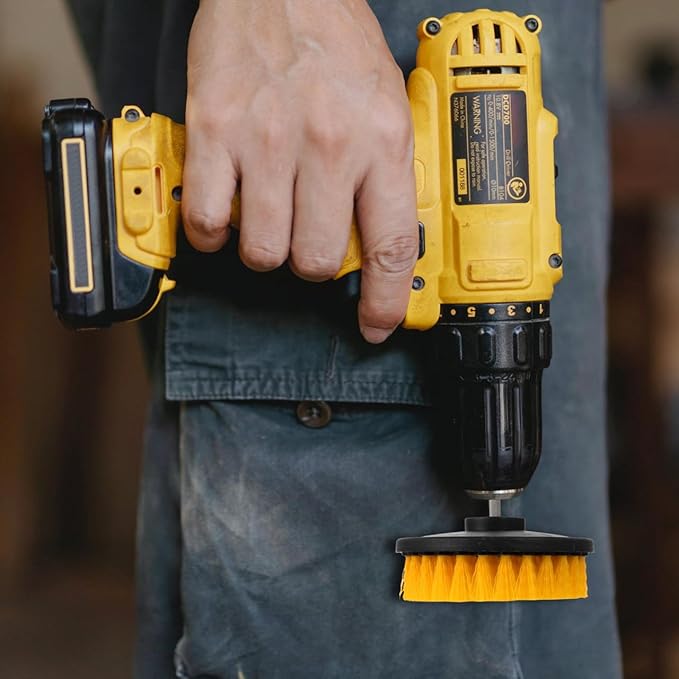 Mobestech 1pc Electric Drill Brush Portable Floor Scrubbing Tool Hollow Brush for Cleaning Bathtubs Tile Grout and Carpets