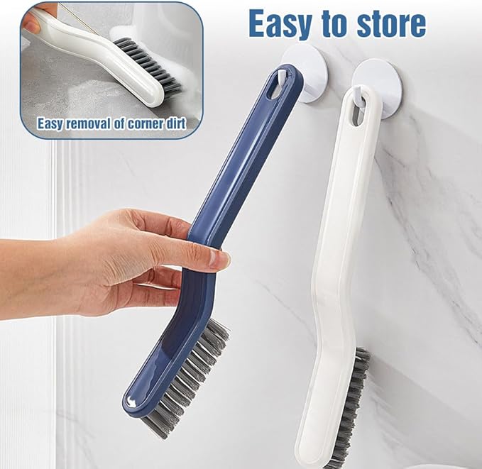 Crevice Cleaning Brush, Multifunctional Floor Seam Brush, Hard Bristle Gap Scrub Brush, V Bathroom Gap Brush Cleaner Tools for Bathroom, Kitchen, Window, Faucets, Tiles, Toilet, Grout (2 PCS)