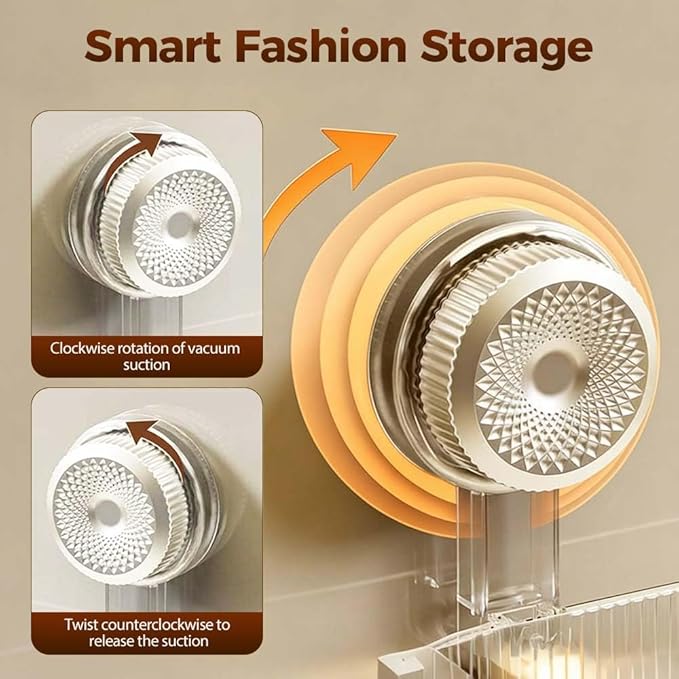 No-Drill Bathroom Suction Storage Box, 2026 New Bathroom Suction Shelves, No Drilling Shelves Caddy Powerful Suction Cup Storage Holder Heavy Duty Shower Organizer (Transparent)