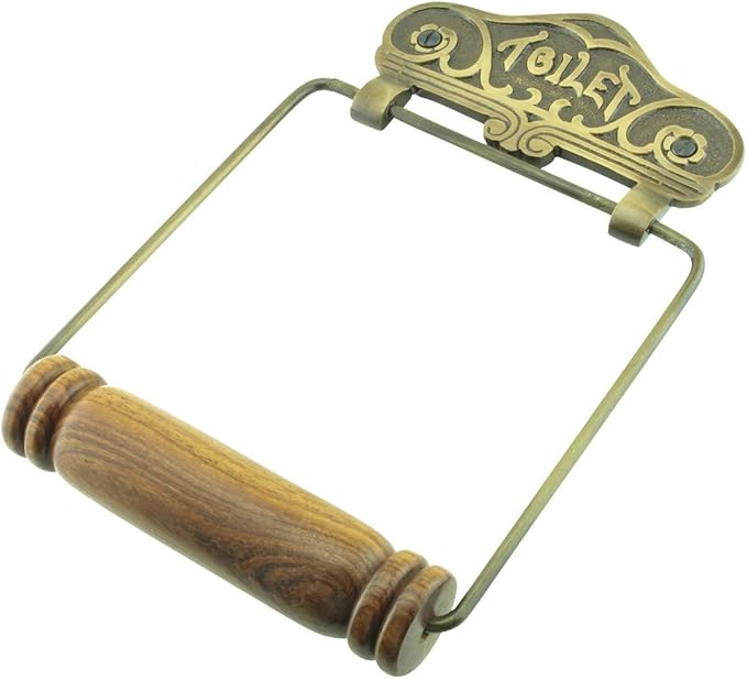 Renovators Supply Toilet Paper Holder - Antique Wall Mount Toilet Paper Holder - Sanitary Paper Holder - Vintage Bathroom Decor - Colonial Tissue Holder - Antique Brass, Victorian, Pack of 1