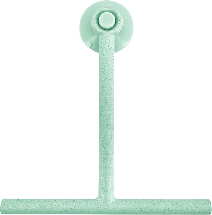 Splash Home Jasmine Bamboo Fiber Shower Squeegee, Blue