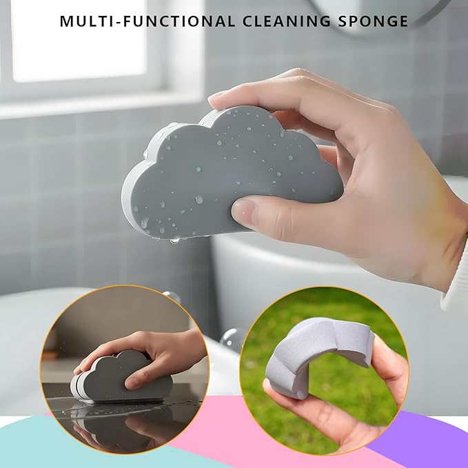 2 Pack Shower Splash Guard, Adhesive Bathtub and Sink Corner Water Guards, Clear Water Barrier with Cloud Sponge for Bathroom, Tub, Shower Stall