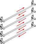 Towel Bar, Adjustable 14.4inch - 25.2inch Towel Rack, Self Adhesive & Wall Mounted for Bathroom Kitchen Hand Towel Holder Cloths Hanger SUS 304 Stainless Steel Single Bar (4, Chrome)