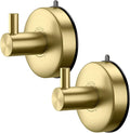 DGYB Suction Cup Hooks - Gold Towel Hooks for Bathrooms - SUS 304 Stainless Steel - 15 Lb Capacity