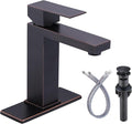 ARCORA Bathroom Faucets for Sink 3 Hole 1 Hole Oil Rubbed Bronze Bathroom Faucet Single Handle Lavatory Vanity Faucet with Deck Plate and Pop Up Drain