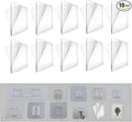 10Pcs Transparent Wall Mounted Replacement Sticky Pads for Kitchen Bathroom Shower Caddy Organizer Rack Holder Nail Free Adhesive Hooks Bathroom Accessories (Double-Sided Sticker)