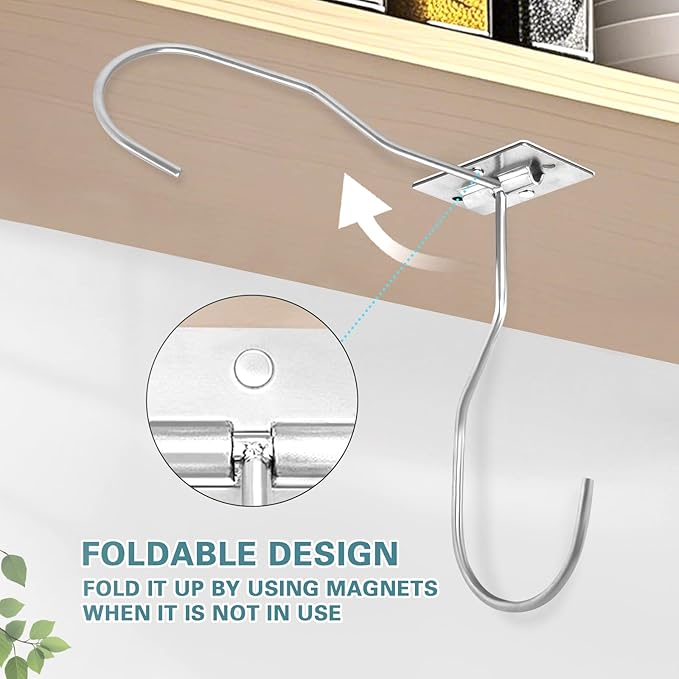 Banana Hanger Hook – Space Saving Banana Holder Hanger to Keep Bananas Fresh, Self Adhesive and Screw Banana Hook 3Pack Silver