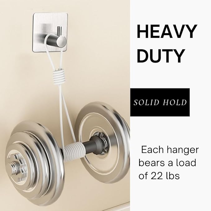 Miliocry 6 Packs Bathroom Towel Hooks, Adhesive Hooks Heavy Duty Wall Hook, Waterproof Stainless Steel Towel Hanger Robe Hat Coat Holder, Wall Mount Hooks for Bathroom,Bedroom,Kitchen(Silver-Square)