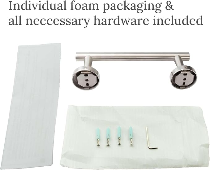 Modket 18 Inches Brushed Nickel Towel Bar Bathroom Hardware 304 Stainless Steel Wall Mounted Kitchen Towel Holder Cloths Hanger