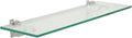 Spancraft Clear Floating Glass Shelf 8" X 36" in Chrome