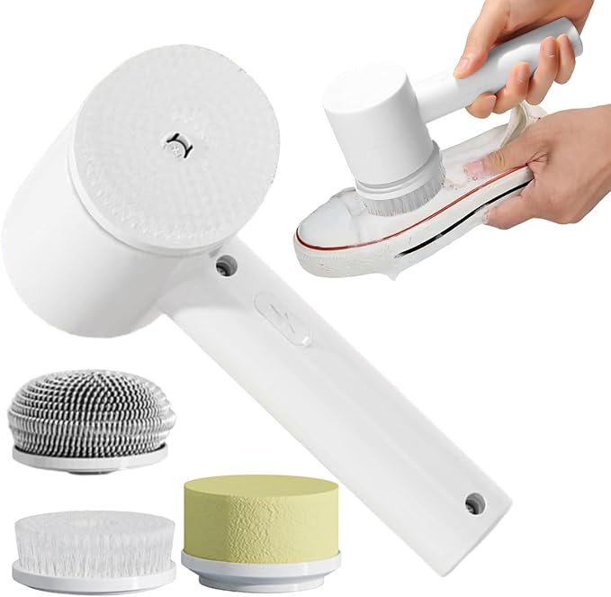 Bathroom Scrubber Electric - Cordless Lightweight Cleaning Brush | Powerful Electric Scrubber for Bathtub Sink Tile & Grout | Multi Cleaning Tool for Toilet Wall Floor & Kitchen | Rechargeable