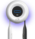 Toothbrush Holder Sanitizer - Cleaning & Drying, Rechargeable Wall-Mounted Toothbrush Organizer with Touch Control, Two-Slot Design for Bathroom (White)