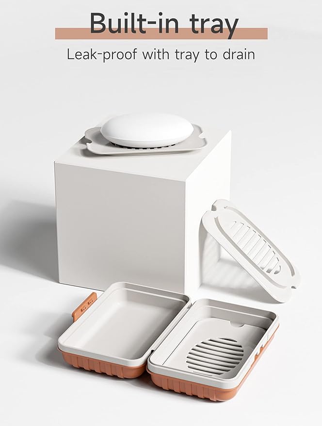 Travel Soap Holder with Lid - Draining Soap Box for Shower -Compact Travel Soap Case Leak-Proof Design for Camping, Hiking, Gym & Outdoor Use | Keeps Soap Dry & Hygienic