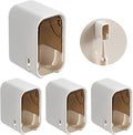 4PCS Toothbrush Holder with Cover Toothbrush Holders Wall Mounted Tooth Brush Holder for Bathroom Wall, Adhesive Single Toothbrush Organizer Storage for Shower and Travel