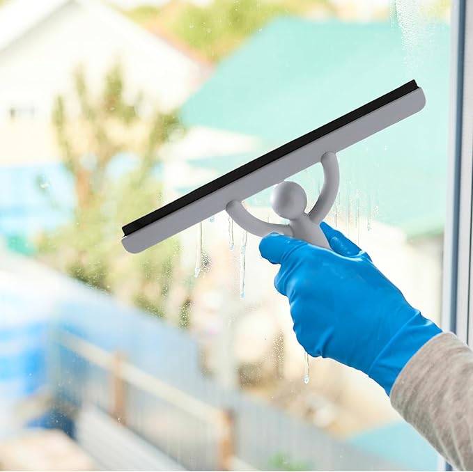 Shower Squeegee for Glass Doors Tile Shower Walls,Bathroom Squeegee for Shower,Shower Door Squeegee fit for Glass Mirror Window and Car Windshield