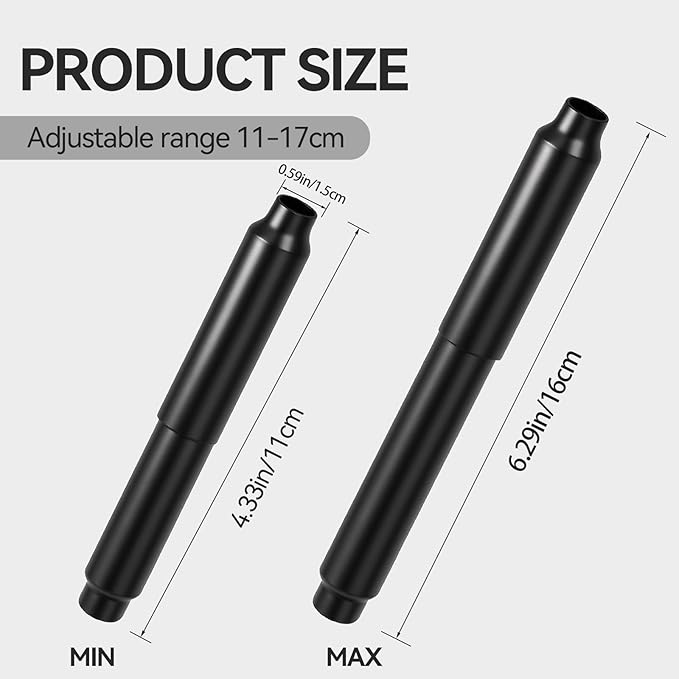 Toilet Paper Roll Holder Replacement Stainless Steel Toilet Paper Holder Spring Rod Spring Loaded Black
