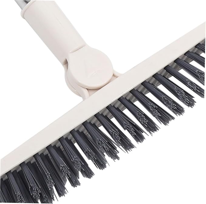Handle Rotatable Floor Scrub Brush for Cleaning Bathroom Shower Window Tracks Stiff Bristles for Stubborn Grout Hard Reach Areas Lightweight Portable Design