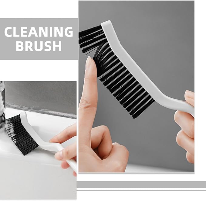 2pcs Crevice Cleaning Brush Set Household Cleaning Brush for Bathroom and Kitchen Tiles Long Handle for Window Tracks and Tight Spaces