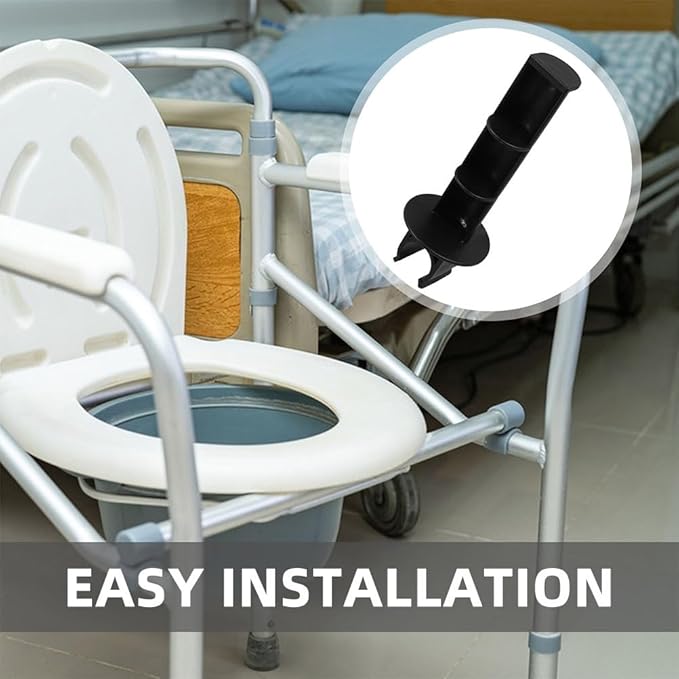 Hemoton Toilet Paper Holder Clip on for Bedside Commode Chair Portable Tissue Holder with Easy Installation Replacement Rod for Seniors Nursing Patients and Wheelchair Accessories